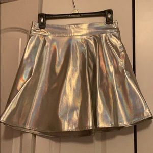 Holographic Skater Skirt